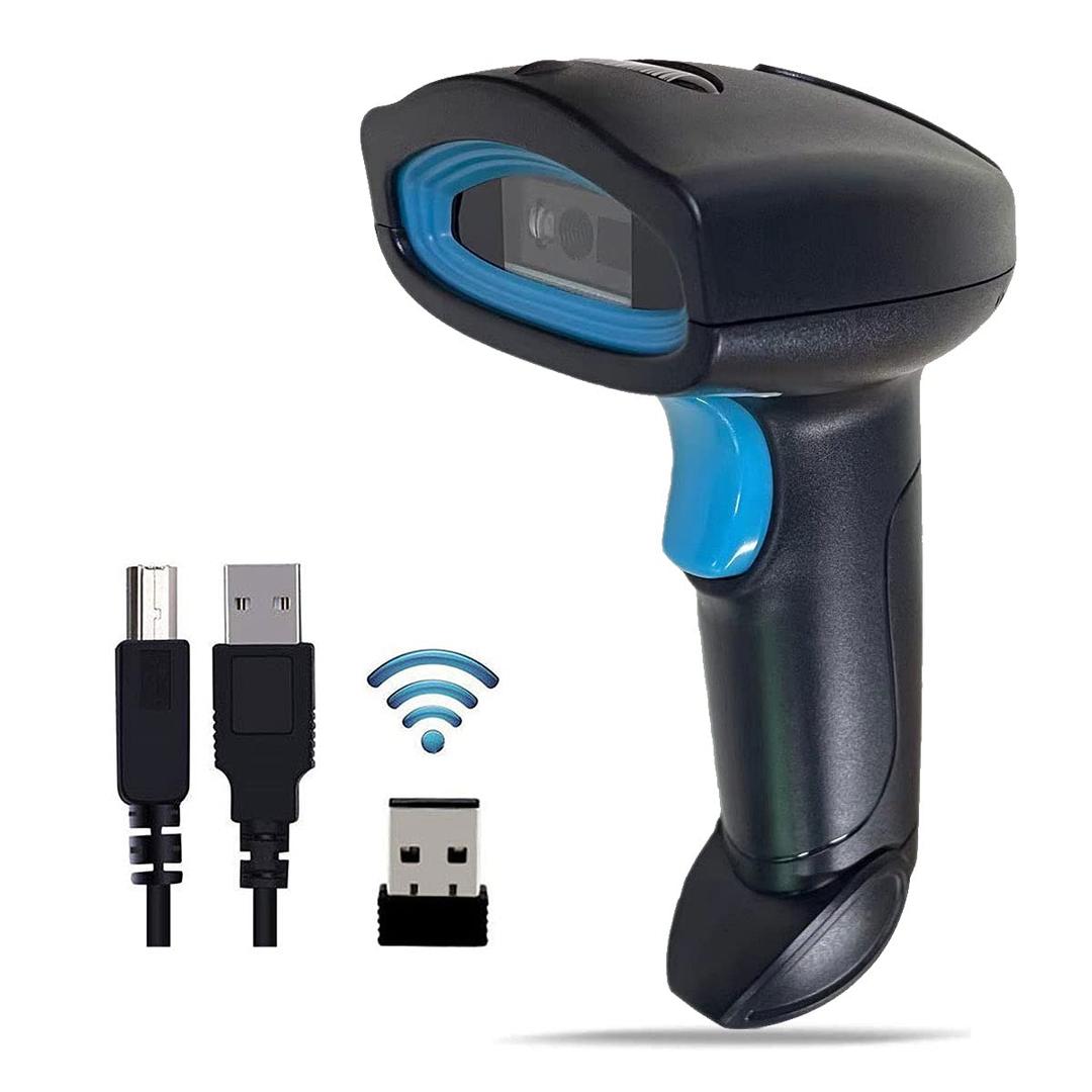 2D QR Code Scanner Wireless, Rabitpos Automatic Barcode Scanner for POS System, 1D PDF417 Screen Scanning Barcode Reader for Warehouse Inventory,Supermarket,Retail Shop