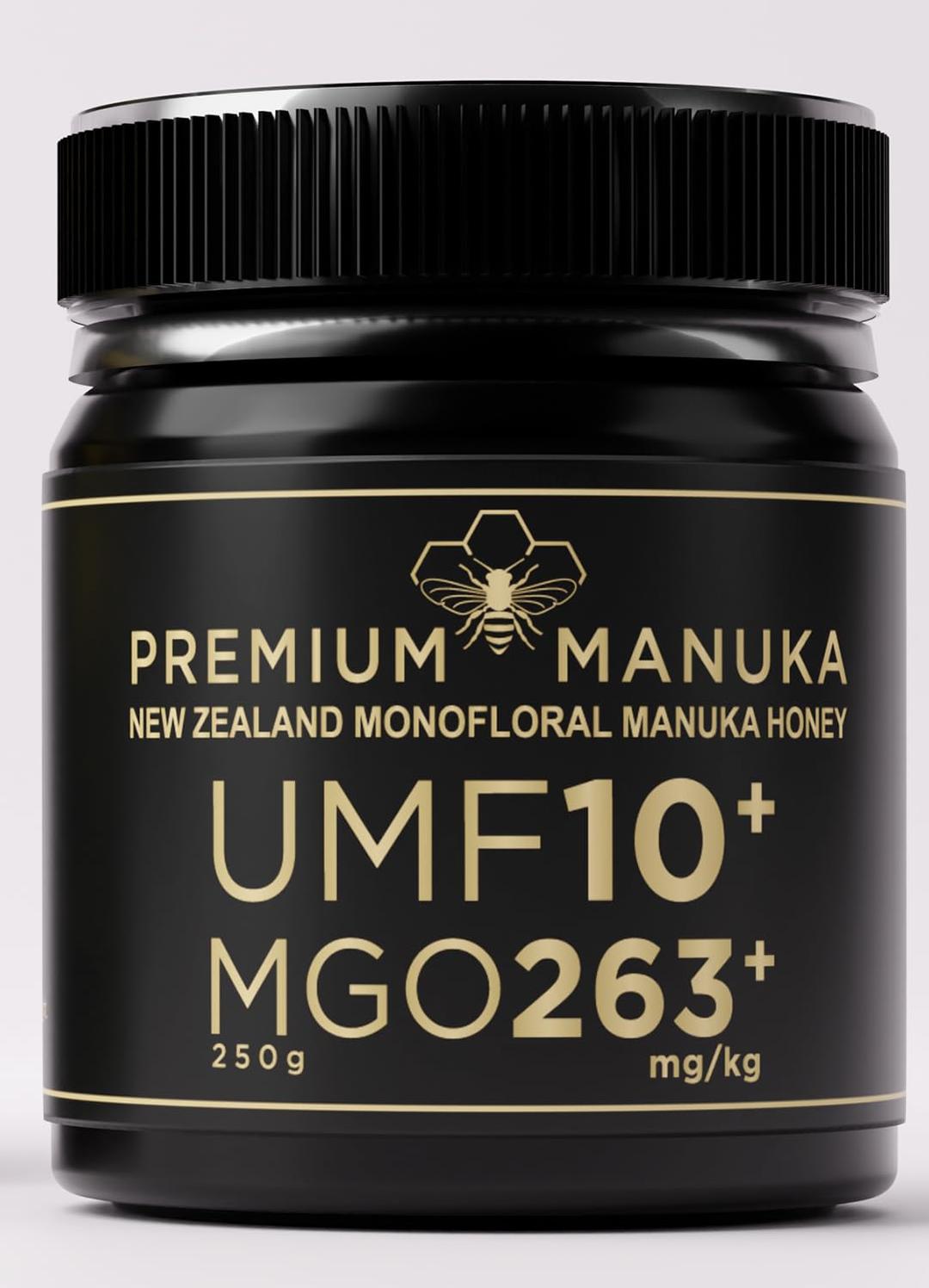 UMF 10+ (MGO 263+),100% Raw New Zealand Manuka Honey, 8.8 Oz (250g Bottle) Mono-floral, Organic Sugar Free, Certified, Honey, Raw Honey, &Honey, عسل مانوكا, عسل مانوكا طبيعي, عسل نيوزلندي أصلي,