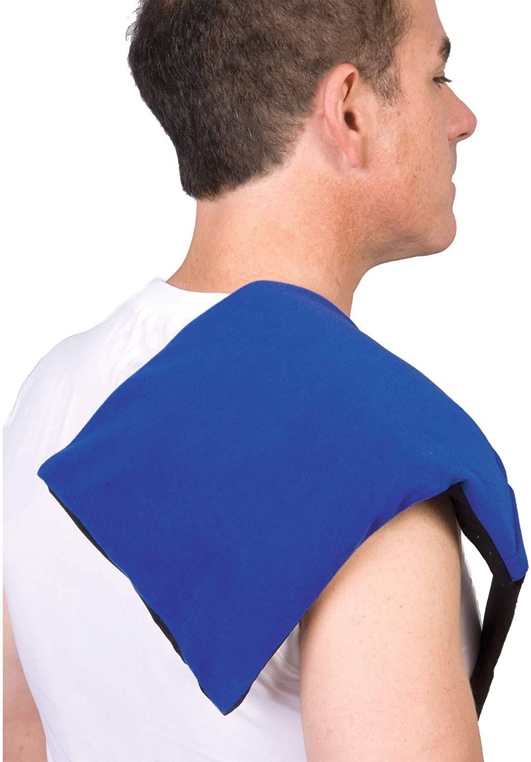 Theramed Ice Pack for Injuries - Gel Ice Pack Reusable with Straps - for Back Pain, Neck Pain, Knees, Ankles Elbows, Large, 35" x 6"