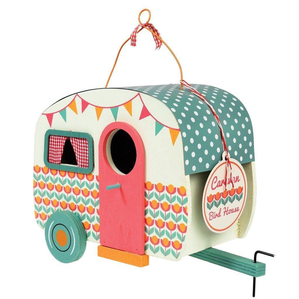 dotcomgiftshop Vintage Caravan Shaped Birdhouse