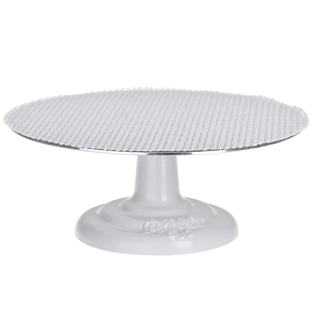 Ateco Cast Iron and Non-Slip Pad Cake Stand, 12 inch, White