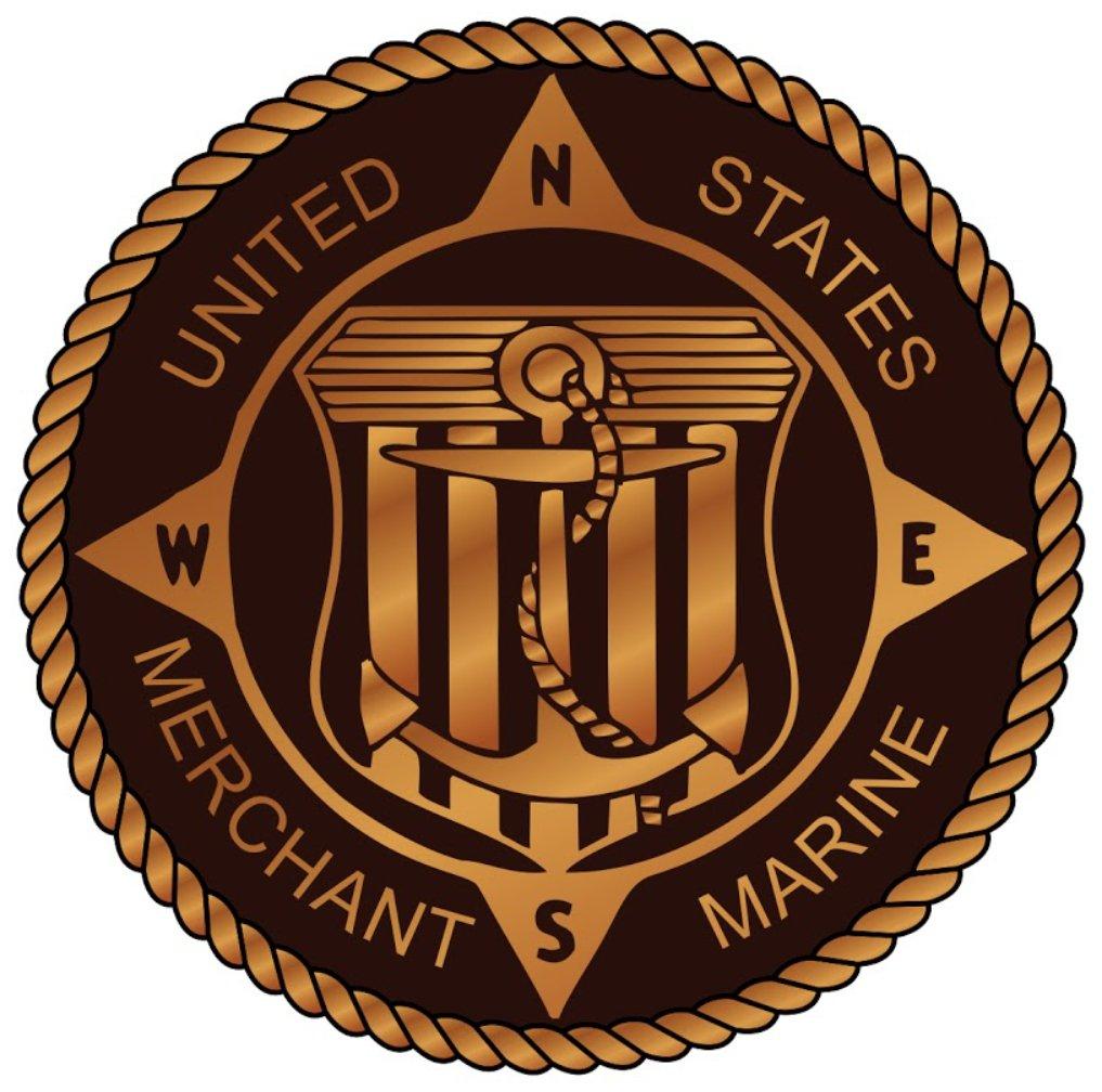 Merchant Marine Bronze Seal 3.8 Inch Decal