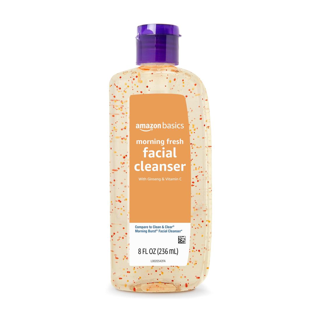 Amazon Basics Morning Fresh Facial Cleanser with Ginseng and Vitamin C, 8 fl oz