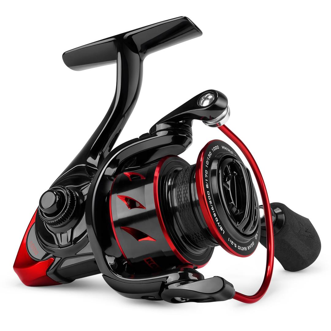 KastKingSharky III Fishing Reel - New Spinning Reel - Carbon Fiber 39.5 LBs Max Drag - 10+1 Stainless BB for Saltwater or Freshwater - Oversize Shaft - Super Value!