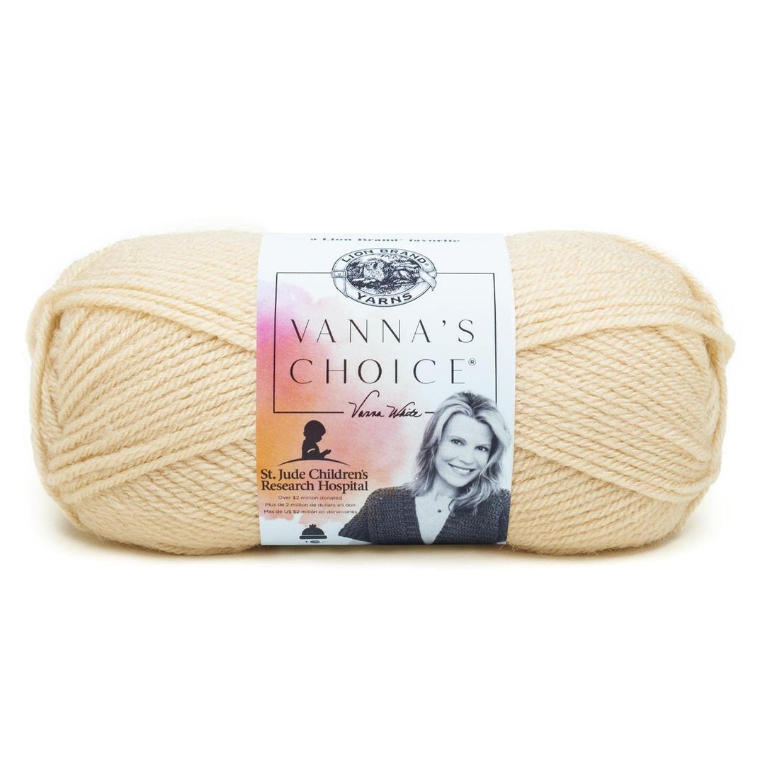 (1 Skein) Lion Brand Yarn Vanna's Choice Yarn, Beige