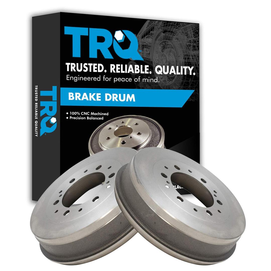 TRQ Rear Brake Drum Pair Set for 2005-2015 Toyota Tacoma with 6 Lug Wheels