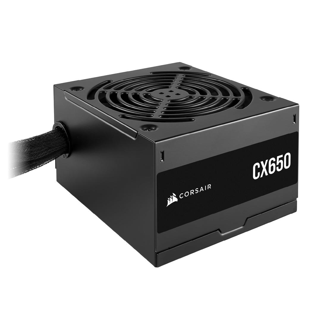 CorsairCX650 80 Plus Bronze Non Modular Low-Noise ATX 650 Watt Power Supply - NA - Black