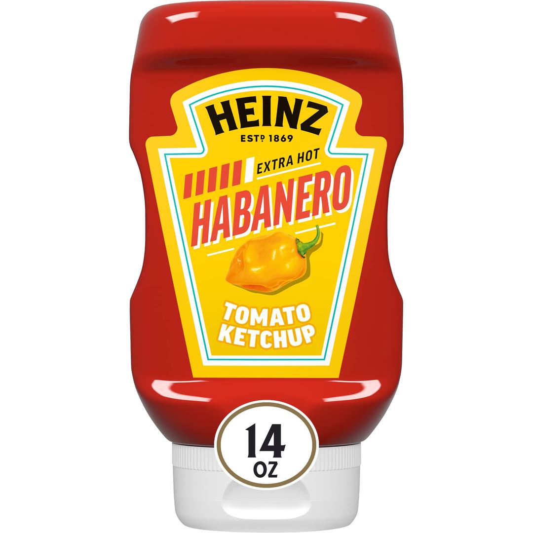 HeinzTomato Ketchup Blended with Habanero, 14 oz Squeeze Bottle