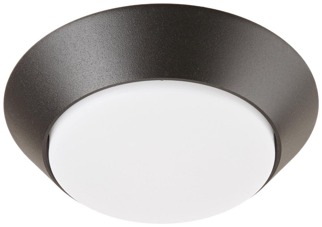 Lithonia Lighting 7 inch Round LED Flush Mount Thin Ceiling Light, Black Bronze, 4000K, Dimmable, Wet Listed