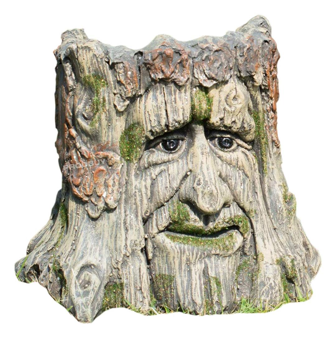 ProdBuy Limited Decorative Tree Stump Face Planter - Both Eyes Open