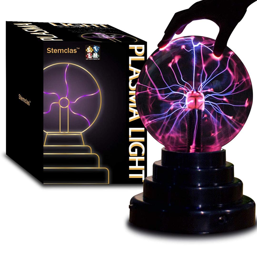 Stemclas Plasma Ball/Light/Lamp, Static Electricity Globe Electric Lightning Ball, Touch Sensitive, USB Powered, Amazing Gift for Parties, Birthday and Holiday, 3 Inch, for Age Over 14 Years Old