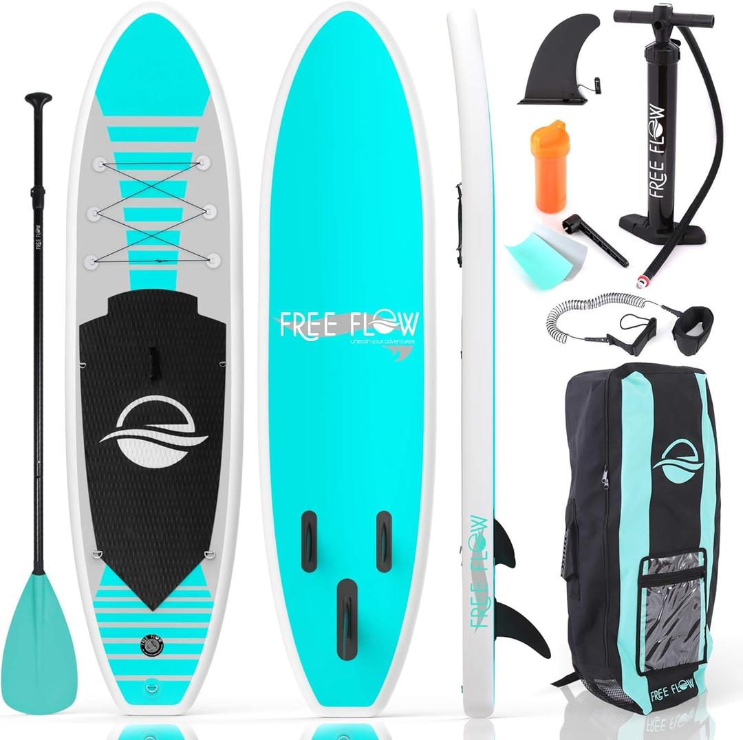 SereneLife Stand up Paddle Board Inflatable - Non-Slip SUP Paddle Board Paddle, Pump, Leash, and Accessories - Fun Water inflatable paddle board for Adults and Youth