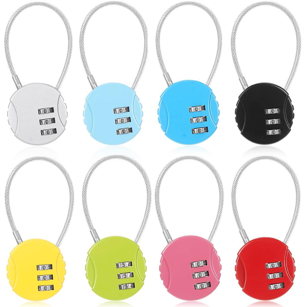 Combination Lock 3 Digit Gym Lock Waterproof Padlock Resettable Bag Luggage Gate Lock Outdoor Combination Fence Lock for School Locker Travel Toolbox Storage