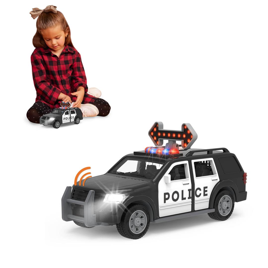 Driven by Battat – Police Car Toy SUV – 1:24 Scale – Toy Vehicle with Lights and Sound – Rescue Car Toy for Boys & Girls & Toddlers Age 3+