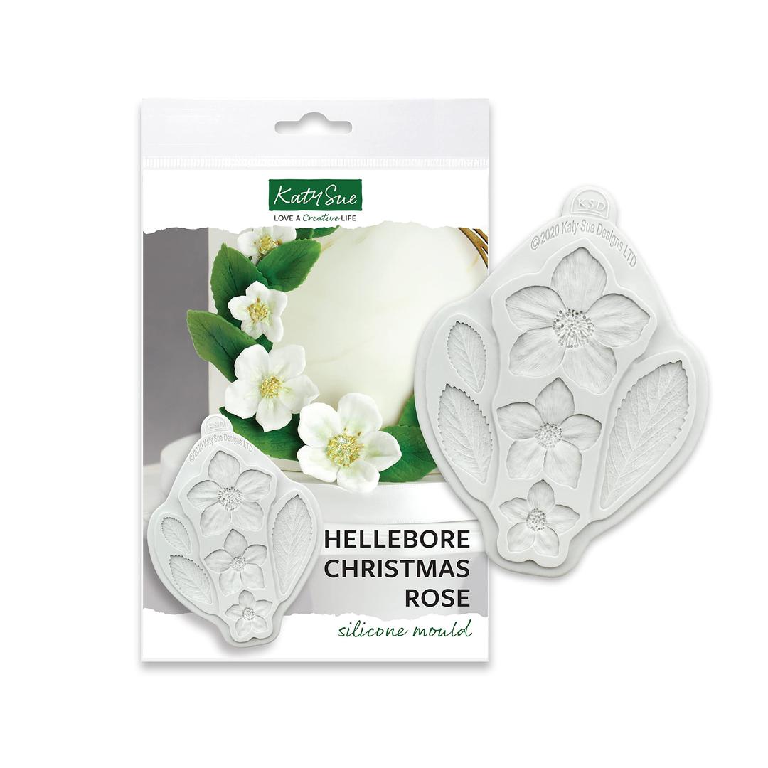 Katy Sue Hellebore Christmas Rose Silicone Mould for Cake Decorating & Crafts