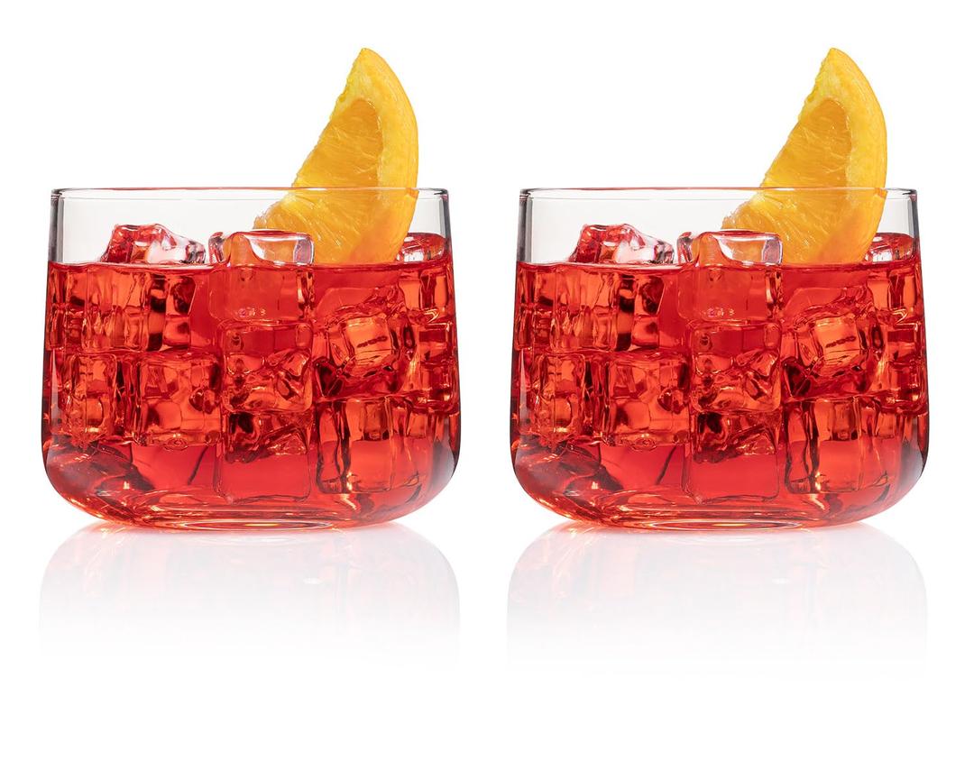 HISTORY COMPANY The Perfect Negroni 11-ounce Original Italian Cocktail Glass, 2-Piece Set (Gift Box Collection)