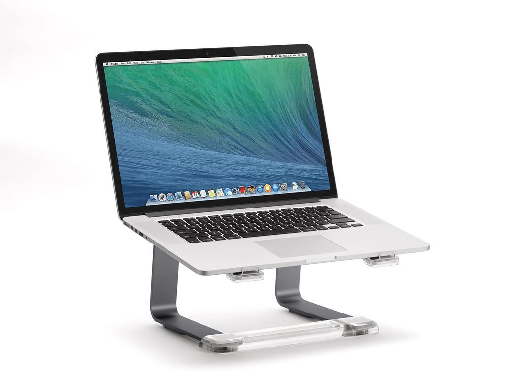 GriffinElevator Computer Laptop Stand - Matte Space Grey/Clear