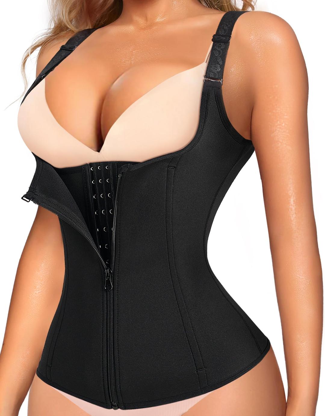 LODAYWaist Trainer Corset for Women Tummy Control Sport Workout Body Shaper Black