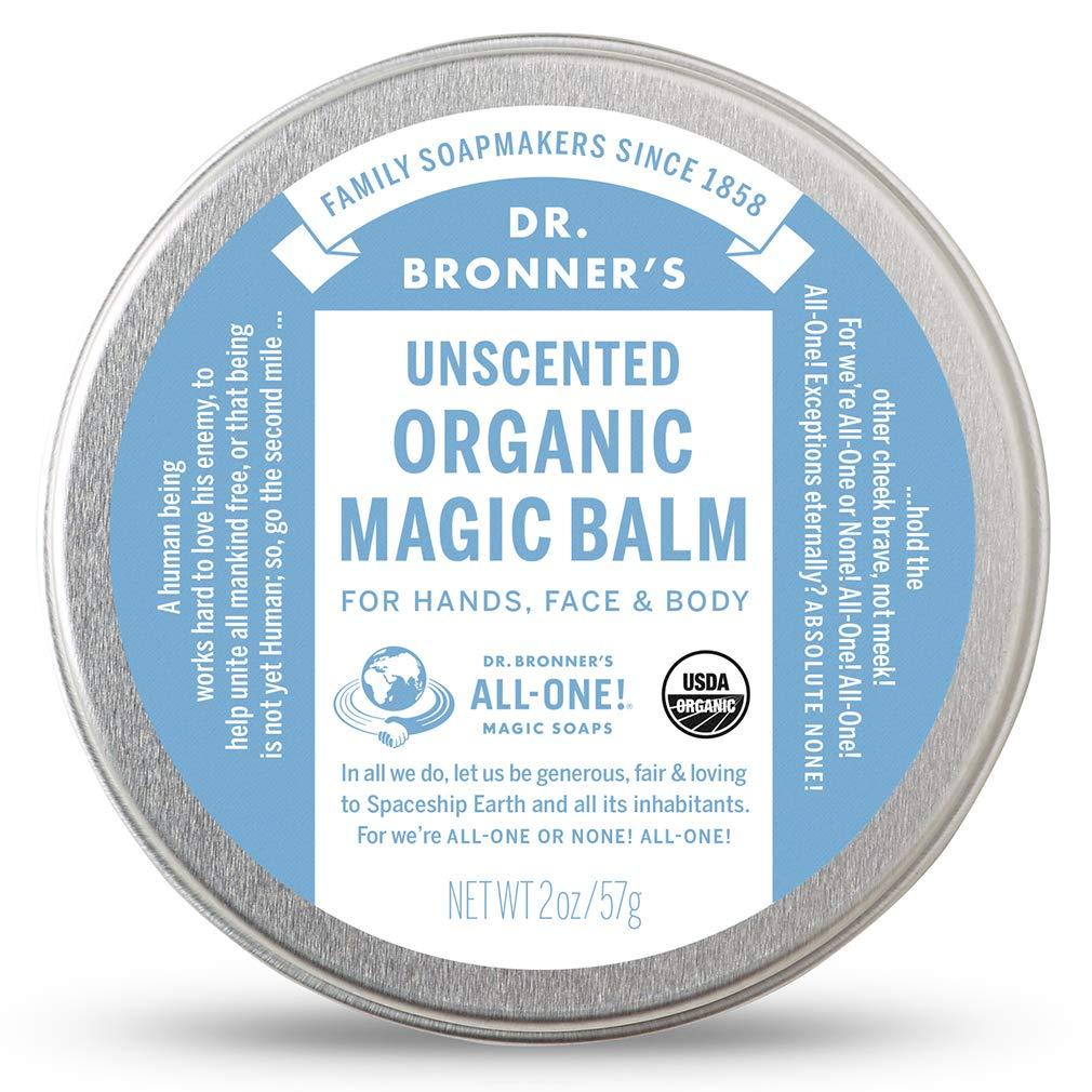 Dr. Bronner'sOrganic Magic Balm (Baby Unscented, 2 Ounce) - Made with Organic Beeswax & Hemp Oil, Moisturizes & Soothes Hands, Face and Body, Relieves Dry Skin, Helps Prevent Diaper Rash