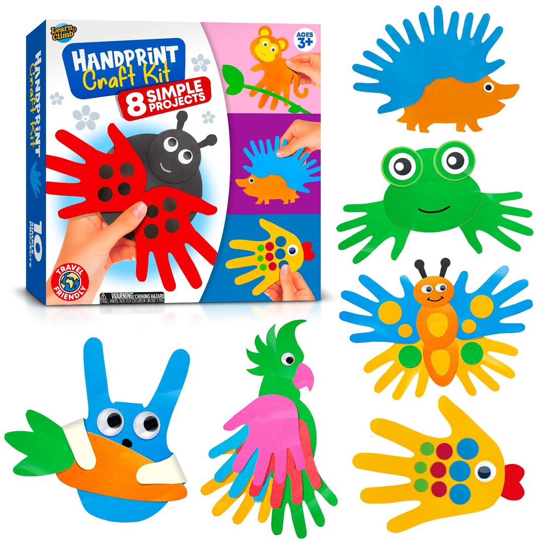 Arts and Crafts Kit for Toddlers Ages 2, 3, 4, 5 Years. Easy Animal Crafts for Kids