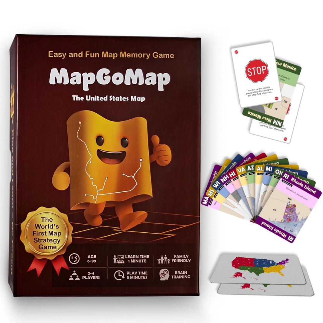 USA Edition - Reportedly The World's Speediest Map Memory Game. Created by an 11-Year-Old. Super Fun for Boys, Girls, Families and Adults.