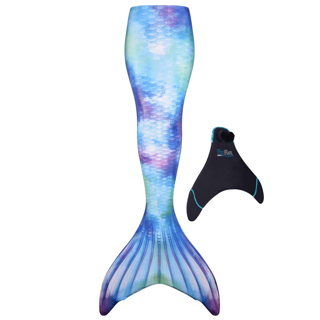 Fin Fun Limited Edition Wear-Resistant Mermaid Tail for Swimming, Adults and Teens, Monofin Included - Adult Sizes