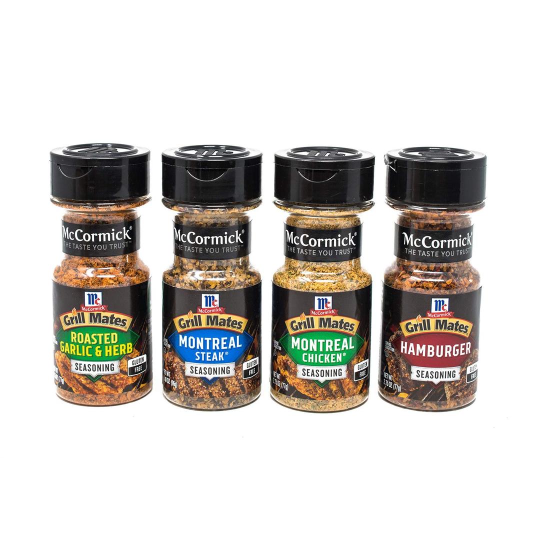 McCormick Grill Mates Everyday Blends Grilling Variety Pack, Montreal Steak, Montreal Chicken, Roasted Garlic & Herb, and Hamburger, 11.65 oz