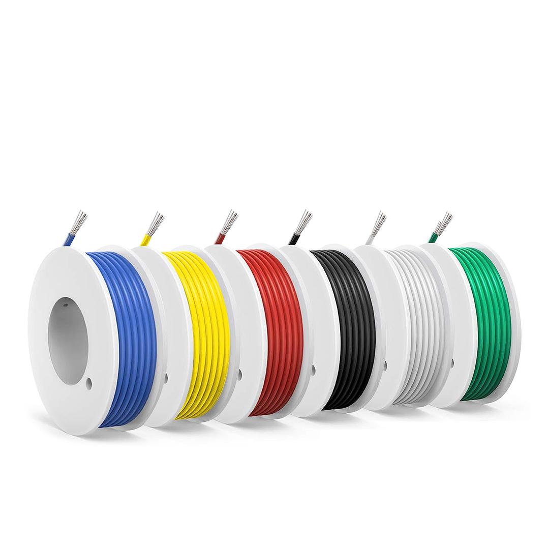 18 awg Wire,18 awg PVC Electrical Wire -SCHDRA UL1007 18 Gauge Tinned Copper Wires(6 Colors 10ft Each Color)(OD: 2.0 mm),Stranded Wire-for Electronics, DIY Projects, Automotive Wiring