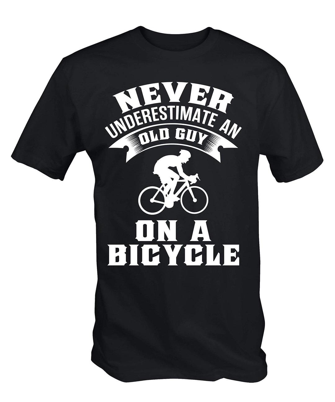 6TN Mens Never Underestimate an Old Guy On A Bicycle T Shirt