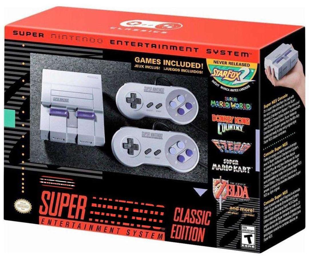 Video Game Console for SNES Classic Edition Spuer NES Mini System, Pre-Load 21 Official SNES Original Games