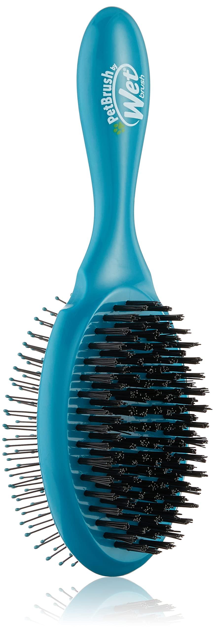 Wet Brush Ultimate Dual-Sided Detangling Brush - Ultra Soft IntelliFlex Bristles, Removes Loose Hair & Dirt for Dogs, Cats, Rabbits - Teal