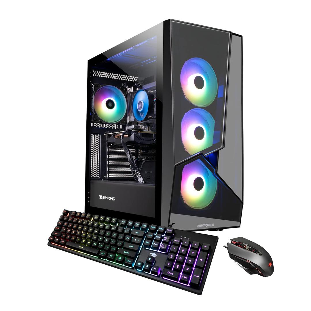 iBUYPOWERPro Gaming PC Computer Desktop SlateMR 281a (AMD Ryzen 5 5600G 3.9 GHz, Nvidia Geforce RTX 3060 12GB, 16GB DDR4, 500GB NVME SSD, WiFi Ready, VR Ready, Windows 11 Home)