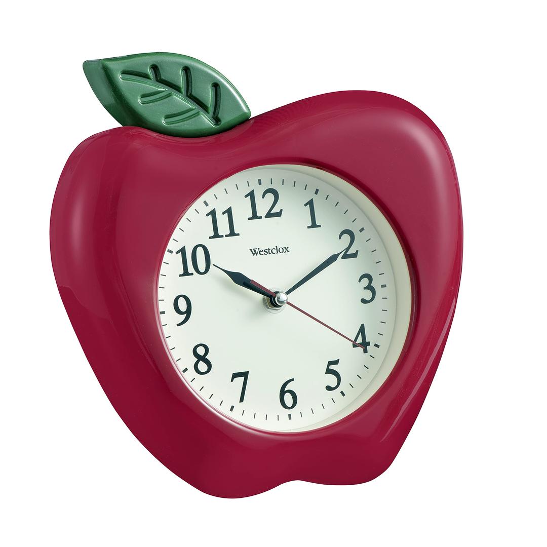 Westclox 10" 3-Dimensional Apple Wall Clock- Model #38038A