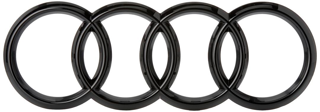 Audi 4M8071801 Sign Radiator Grille Rings Black Edition Emblem Blackline Logo Black