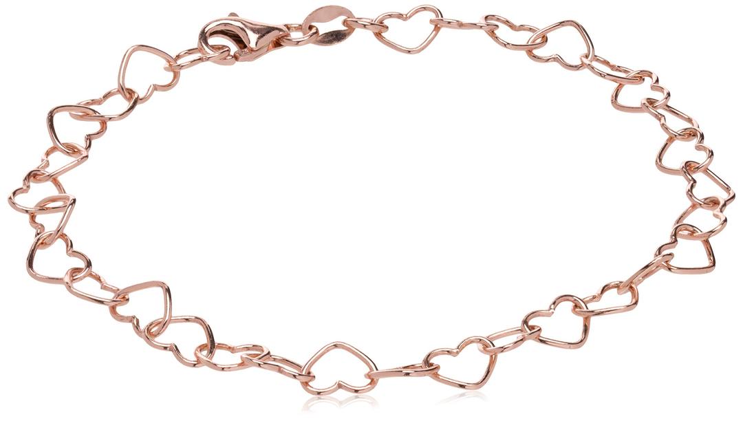 Sterling Silver 5.3mm Heart-Link Bracelet (previously Amazon Collection)