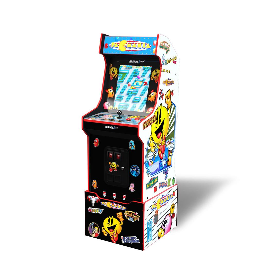 Arcade1Up PAC-Man Customizable Arcade Game Featuring PAC-Mania - Includes 14 Games & 100 Bonus Stickers