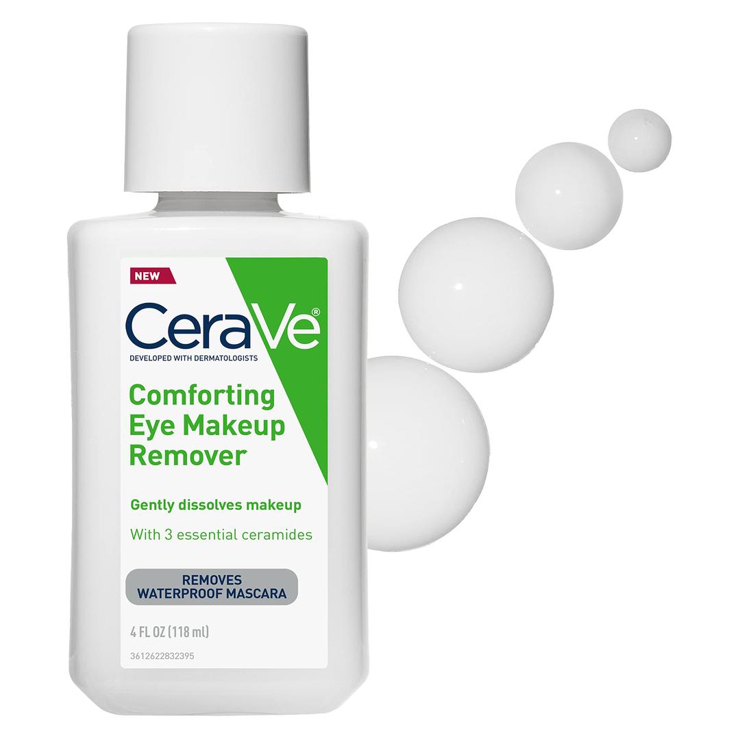 CeraVeEye Makeup Remover with Hyaluronic Acid and Ceramides |Waterproof, Non-Comedogenic, Fragrance Free, Non-Greasy & Ophthalmologist Tested | 4 Ounces