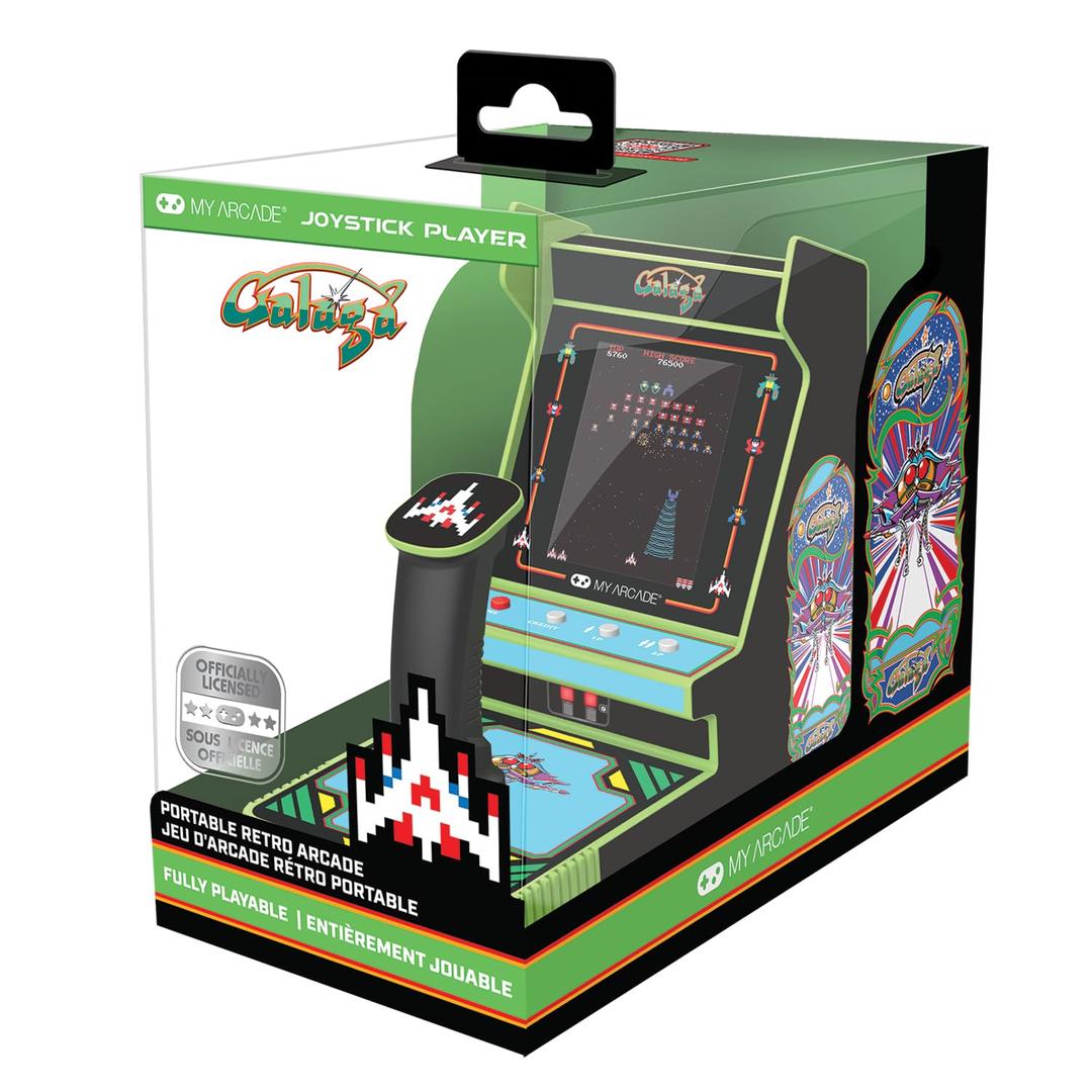 My Arcade Galaga Joystick Player : Officially Licensed Galaga and Galaxian Video Game Console, Fun Portable Mini Game 3.2" Full Color Display