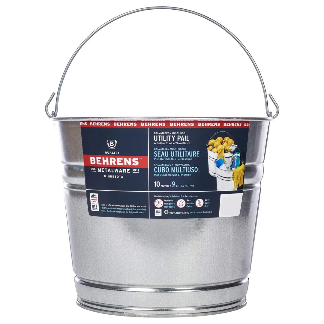 Behrens BEHRENS-1210GS 1210GS 10-Quart Galvanized Steel Pail