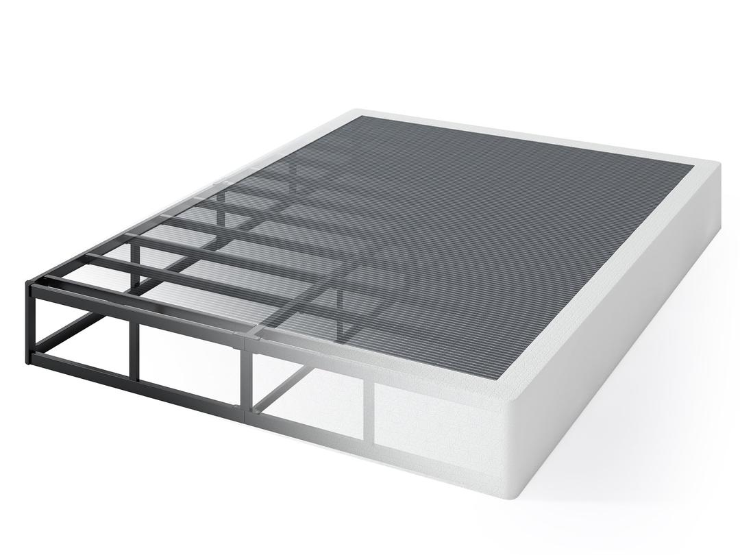 9 Inch High Profile Box Spring, Sturdy Metal Frame Mattress Foundation, Easy Assembly, Quiet & Noise-Free, Queen Size