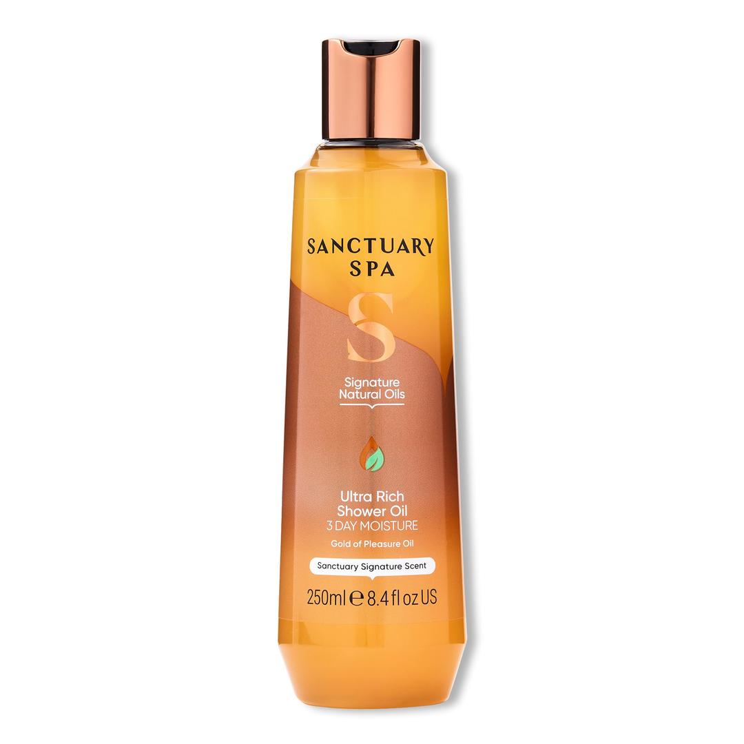 Sanctuary Spa Ultra Rich Shower Oil for Dry Skin, No Mineral Oil, Cruelty Free and Vegan, Orange, 250 ml