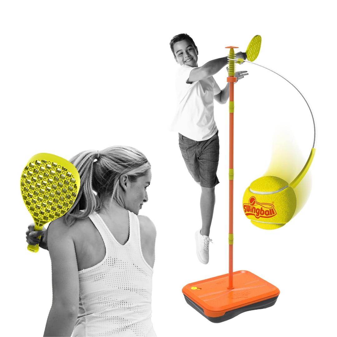 Swingball Tournament - Tether Tennis Game with up to 4 Feet Adjustable Height Pole, Foam Ball, Indoor & Outdoor All Surface Base, Carrying Case, Ages 4+