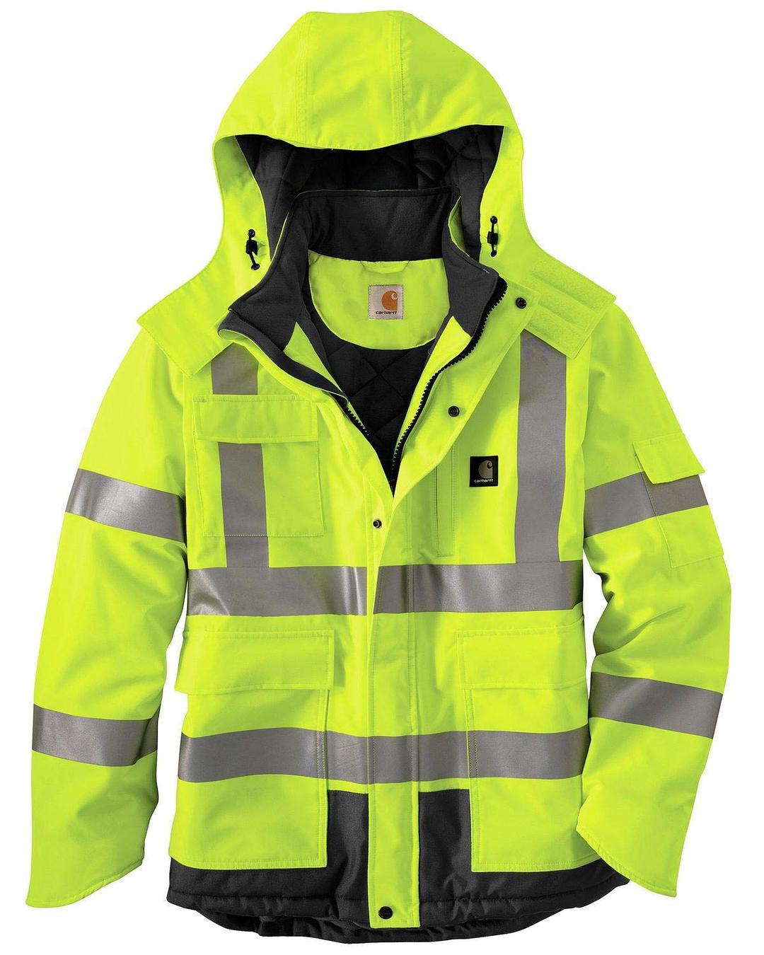 Carhartt Men's High-Visibility Waterproof Loose Fit Heavy Weight Insulated Class 3 Jacket