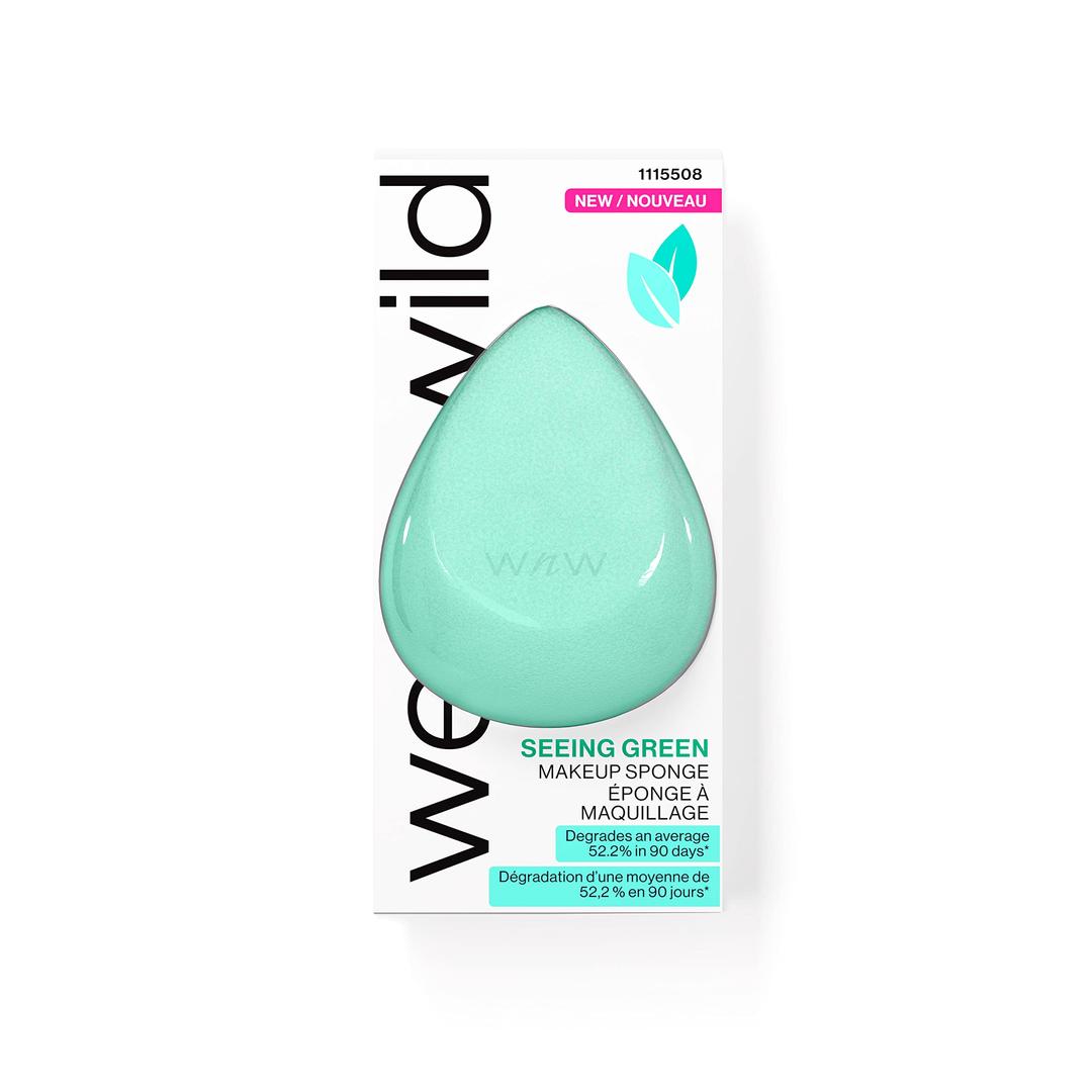 wet n wildMakeup Sponge - Low Product Absorption for Streak-Free Application, Effortless Blending Beauty for a Smooth Professional Looking Finish, Cruelty-Free & Vegan-Seeing Green