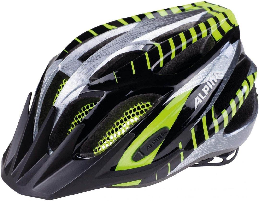 ALPINA FB Junior 2.0 Kinder-Fahrradhelm // black/steelgrey/neon