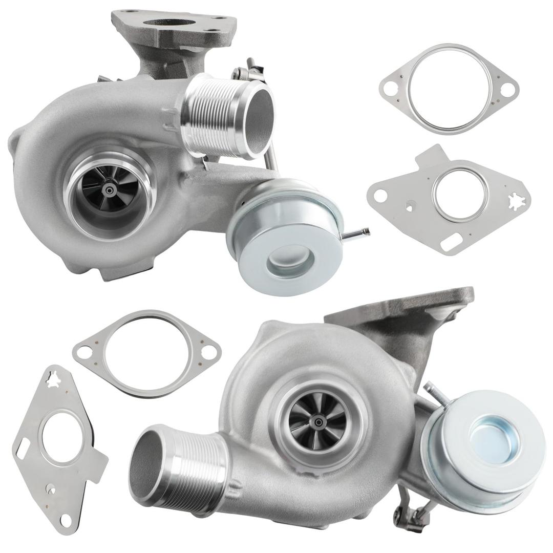 maXpeedingrods Twin Turbocharger Turbo Kit, Fit for Ford F150 Pickup EcoBoost 2.7L V6 2015 2016 2017 FL3Z6K682D & FL3Z6K682A & FL3Z6K682C & FL3Z6K682E & FL3Z6K682B, Gas Driver&Passenger Side