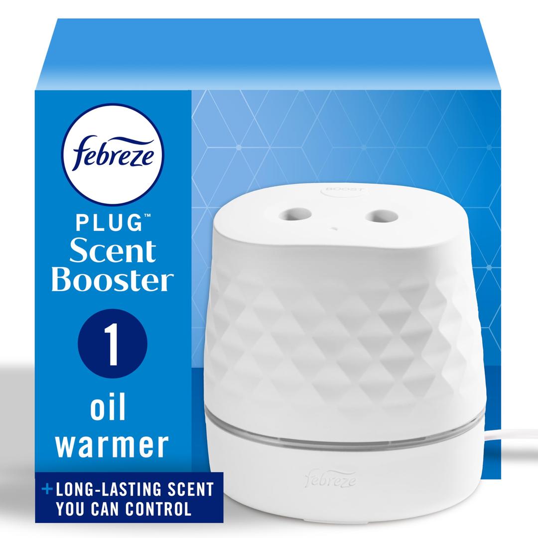 Febreze Plug Scent Booster Continuous Scent Device Oil Diffuser, Compatible with Febreze Air Freshener Plug in Refills