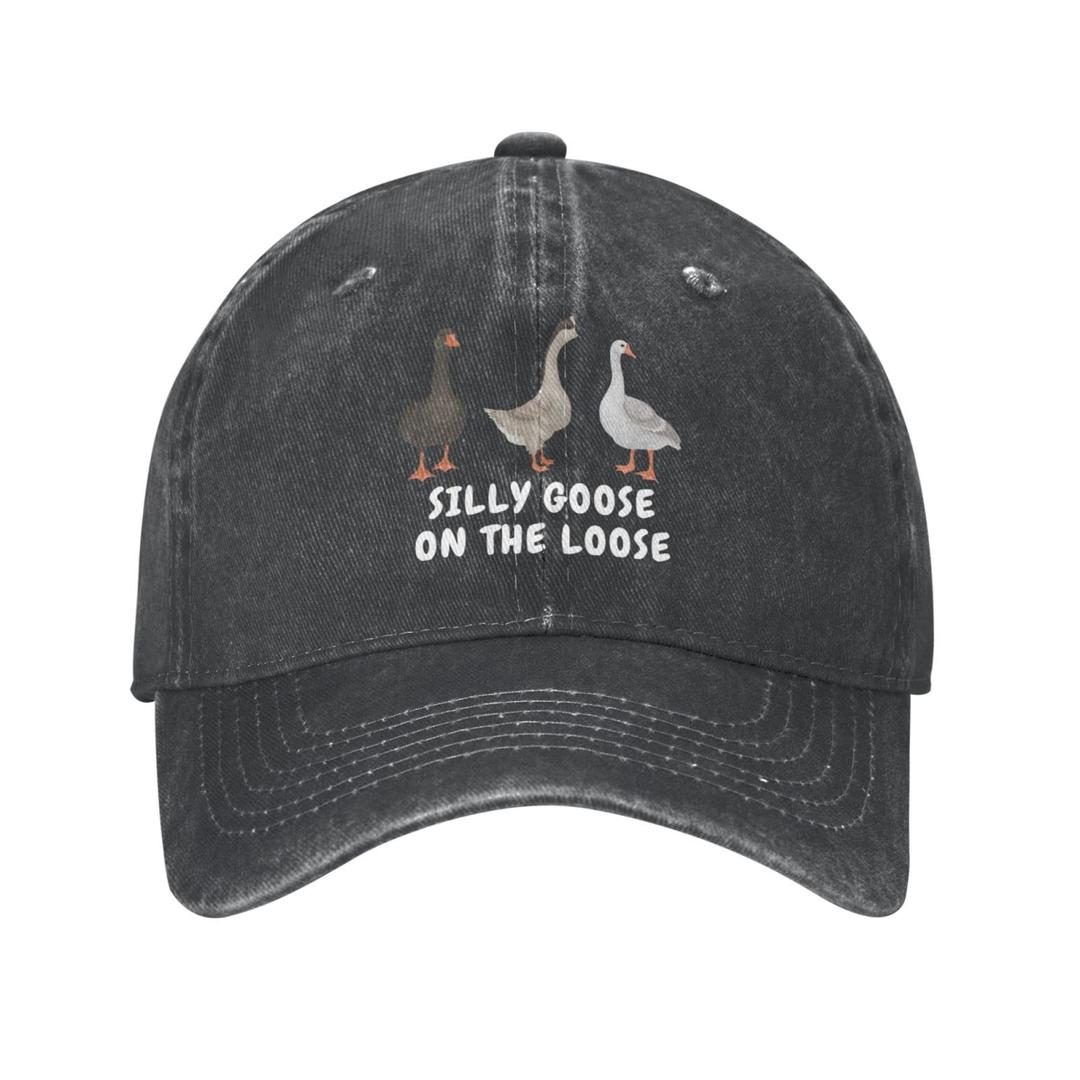 Funny Goose Hat Silly Goose On The Loose Hat Men Baseball Hats Funny Cap