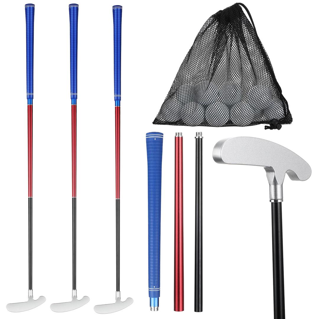 Meooeck3 Sets Golf Putters 35 Inches Two Ways Golf Putter Golf Clubs Set with 12 Pcs Golf Balls Left or Right Handed Golfers for Men Women Kids