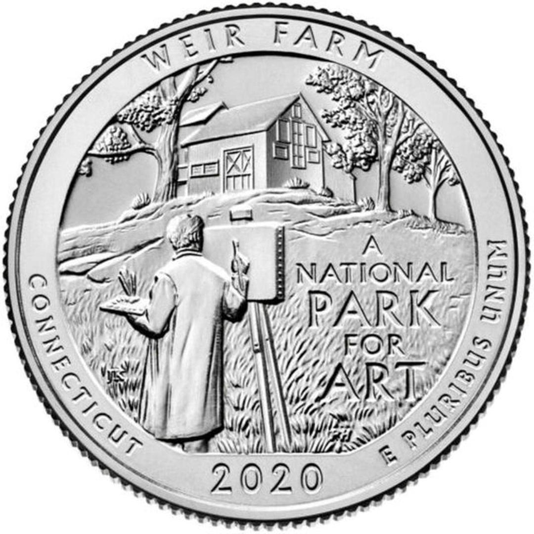 US Set 5 PCS, 2020 National Park the 51-55th Commemorative Quarter Coin, 25 Cents, Original USA United State Coins Collection